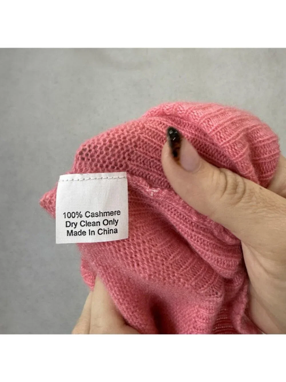 Cristi Conaway Cashmere Sweater Womens Medium Pink Scoop Neck Short Sleeve Knit